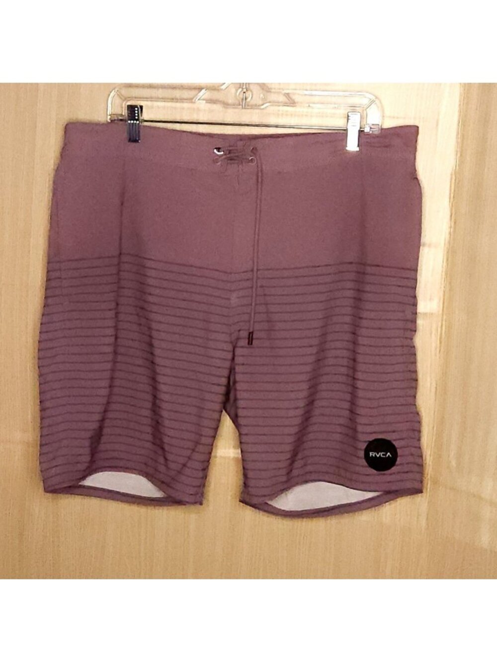 RVCA Mens Purple Striped Curren Caples Board Shorts 36